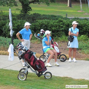 Waiting to tee off